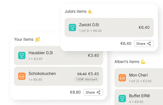 Split Bill Items